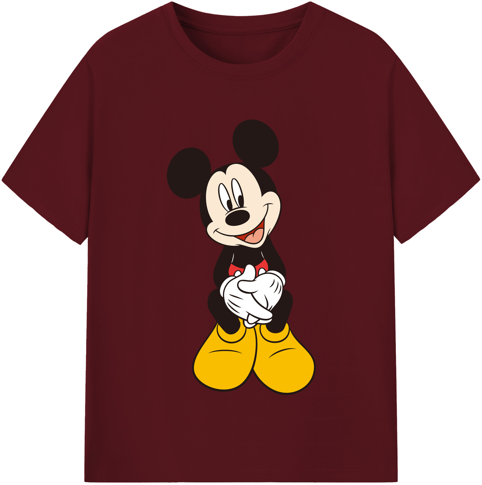 （画像用） ミッキーマウス Mickey Mouse 綿100％半袖Tシャツ（フロントプリント）